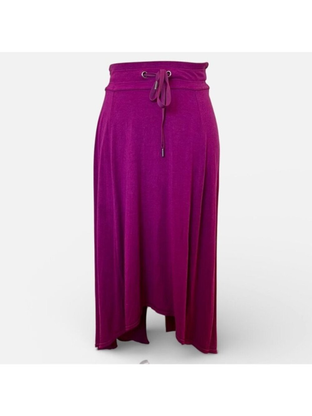 Vtg Athleta Pink Drawstring Beach Vacation Euro Summer Travel Midi M Athleisure - Picture 2 of 12